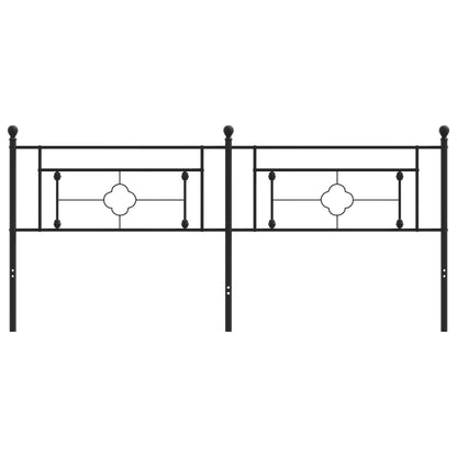 Hoofdbord Metaal 193 cm Zwart