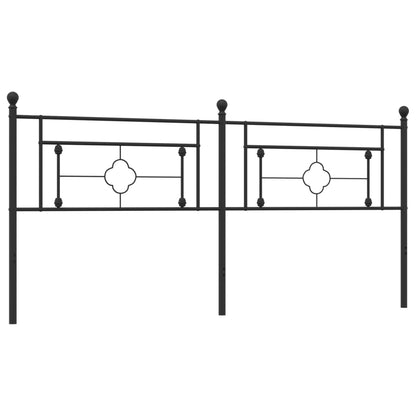 Hoofdbord Metaal 193 cm Zwart