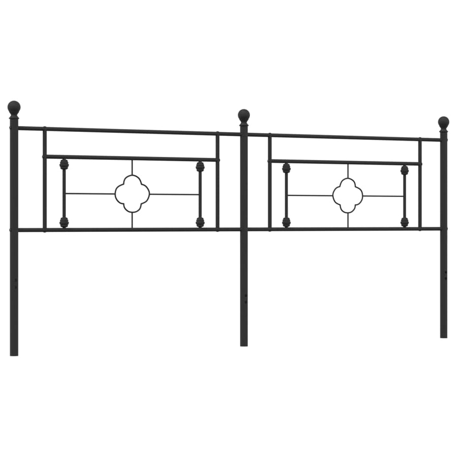 Hoofdbord Metaal 193 cm Zwart