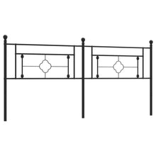 Hoofdbord Metaal 200 cm Zwart