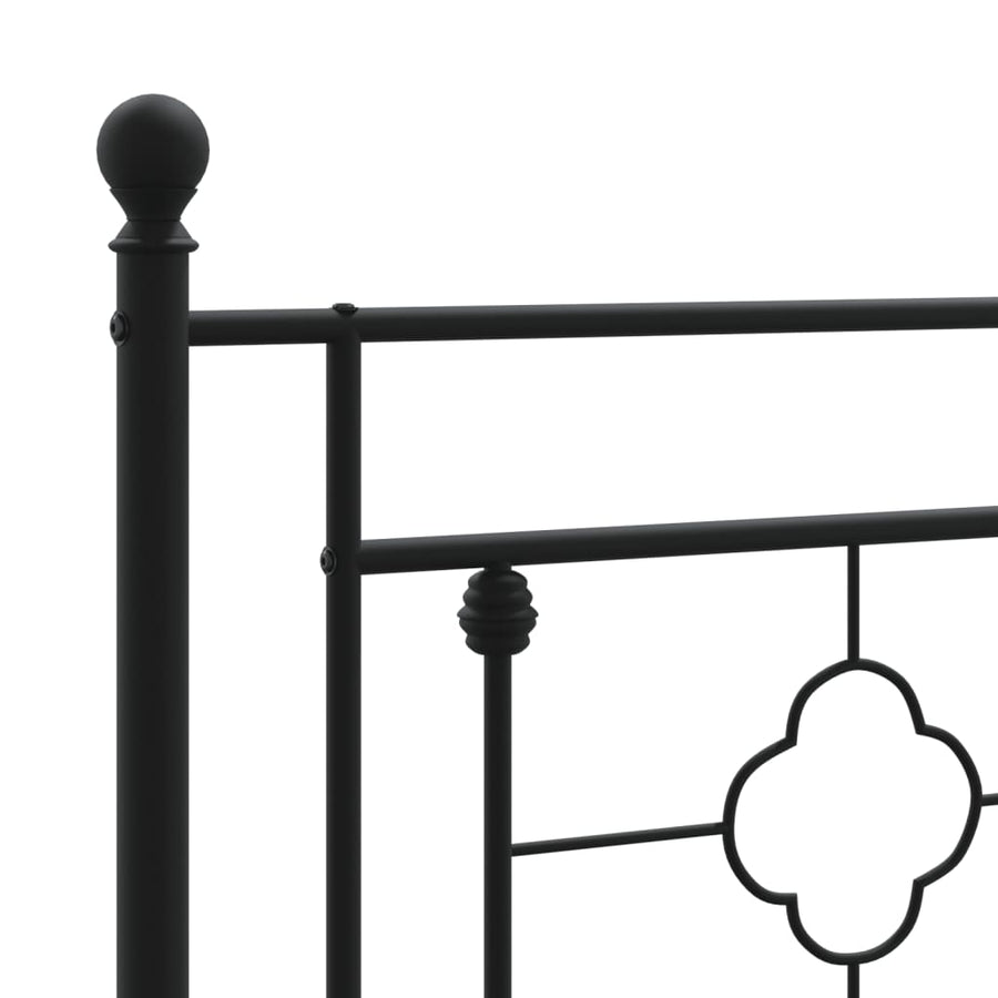 Hoofdbord Metaal 200 cm Zwart