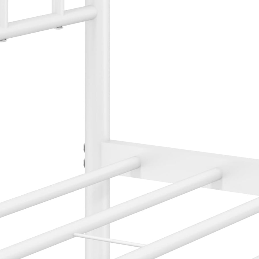 Bedframe Metaal 120 x 200 cm Wit met hoofdbord