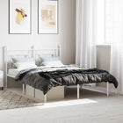 Bedframe metaal wit 135x190 cm met hoofdbord