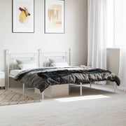 Bedframe metaal wit 183x213 cm