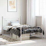 Bedframe metaal wit 107x203 cm