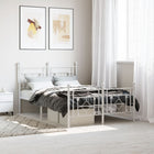 Bedframe metaal wit 120 x 190 cm