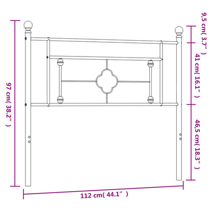 Hoofdbord Metaal 107 cm Wit