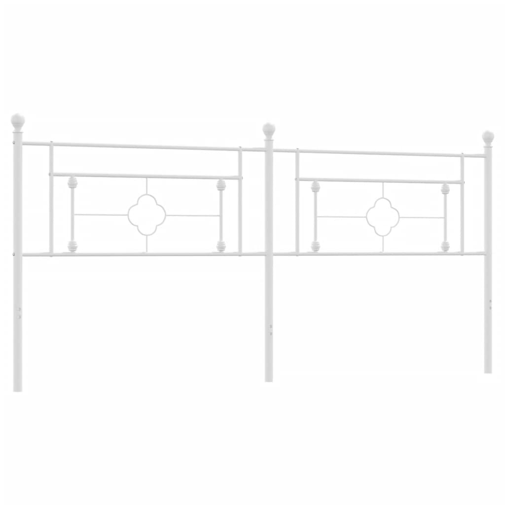 Hoofdbord Metaal 200 cm Wit
