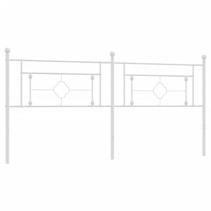Hoofdbord Metaal 200 cm Wit