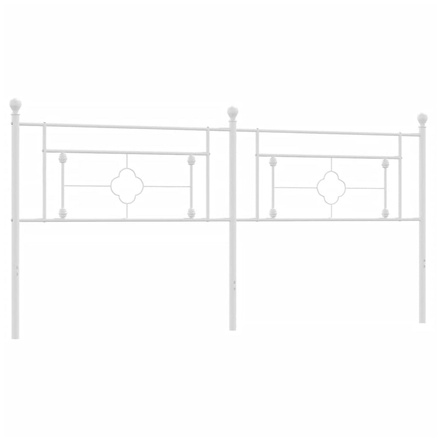 Hoofdbord Metaal 200 cm Wit