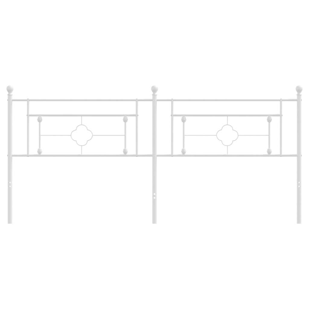 Hoofdbord Metaal 200 cm Wit