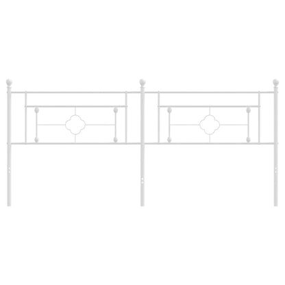 Hoofdbord Metaal 200 cm Wit