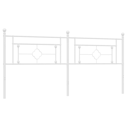 Hoofdbord Metaal 200 cm Wit