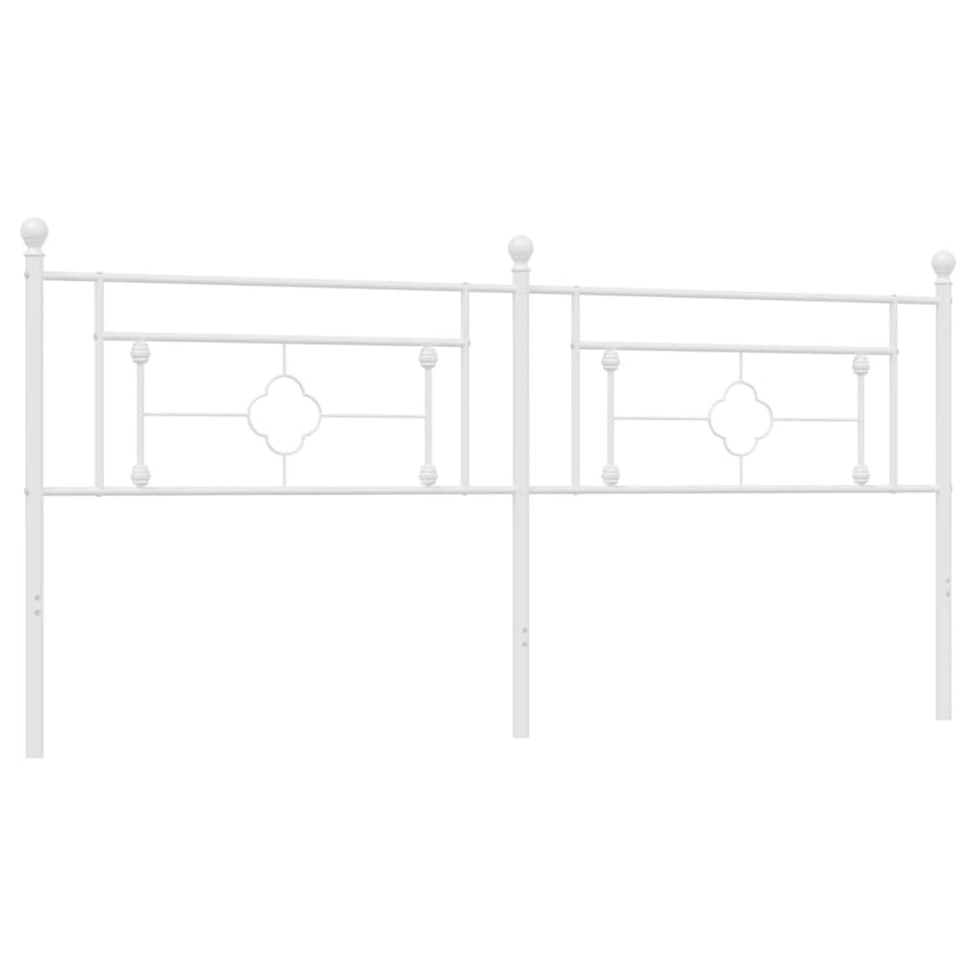 Hoofdbord Metaal 200 cm Wit