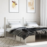 Hoofdbord 200 cm metaal wit