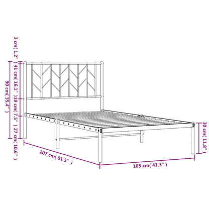 Bedframe Metaal 100 x 200 cm