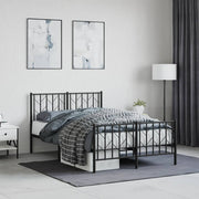 Bedframe metaal zwart 120x200 cm