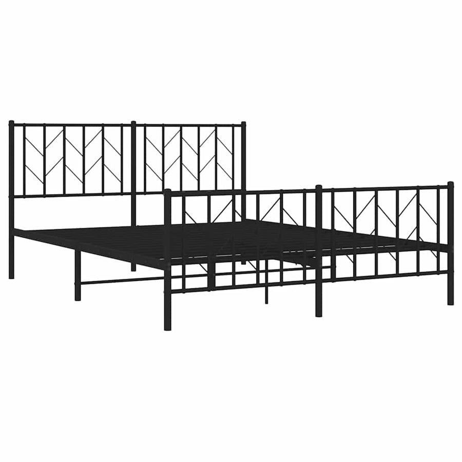 Bedframe Met Hoofd- En Voeteneinde Metaal 150 x 200 cm