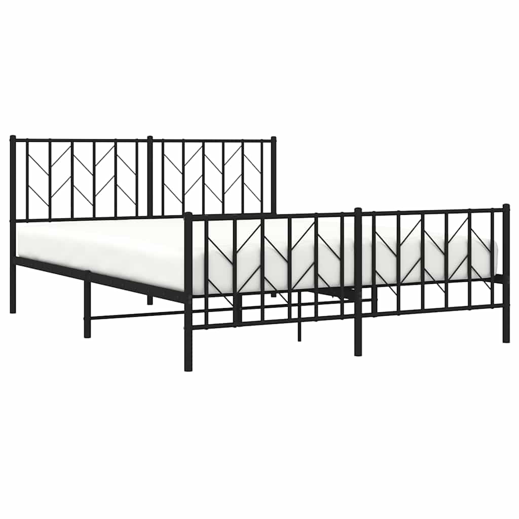 Bedframe Met Hoofd- En Voeteneinde Metaal 150 x 200 cm
