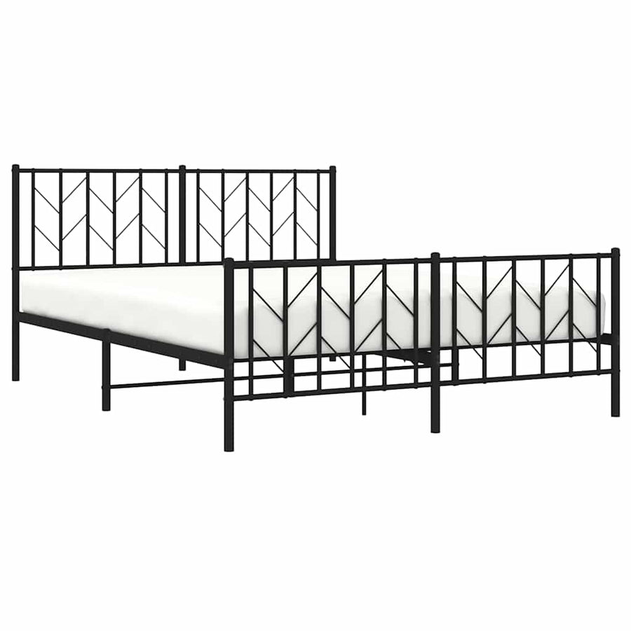 Bedframe Met Hoofd- En Voeteneinde Metaal 150 x 200 cm