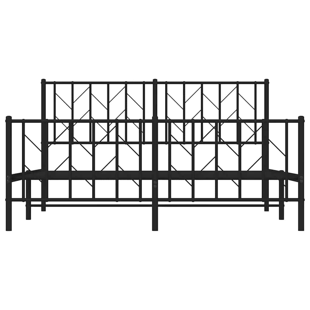 Bedframe Met Hoofd- En Voeteneinde Metaal 150 x 200 cm