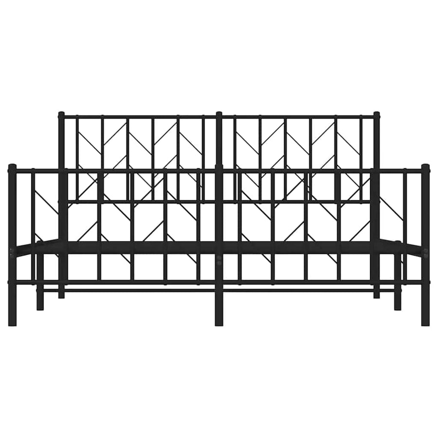 Bedframe Met Hoofd- En Voeteneinde Metaal 150 x 200 cm