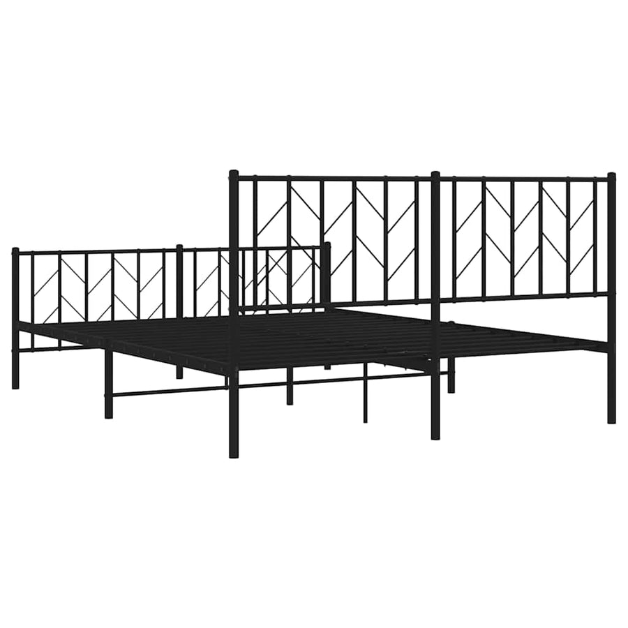 Bedframe Met Hoofd- En Voeteneinde Metaal 150 x 200 cm