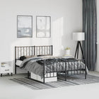 Bed Frame with Headboard and Footboard Metal 150 x 200 cm
