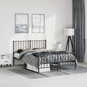 Bedframe 150x200 cm metaal zwart
