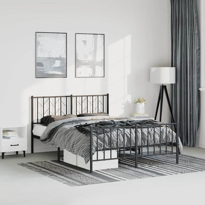 Bedframe Met Hoofd- En Voeteneinde Metaal 150 x 200 cm