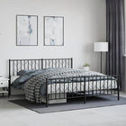 Bedframe metaal zwart 183x213 cm