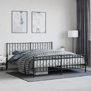 Bedframe metaal zwart 183x213 cm
