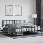 Bedframe metaal zwart 193x203 cm