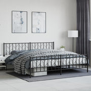 Bedframe metaal zwart 200x200 cm