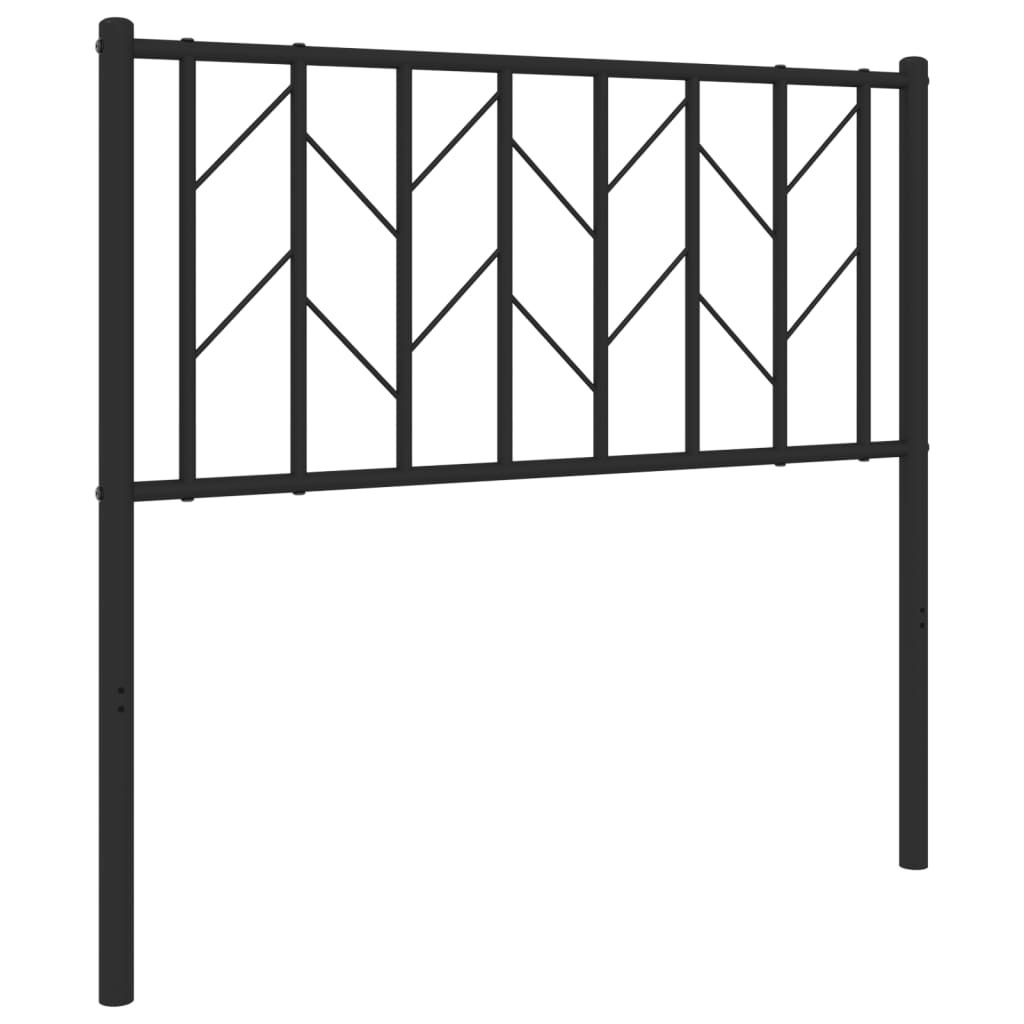 Hoofdbord Metaal 90 cm Zwart