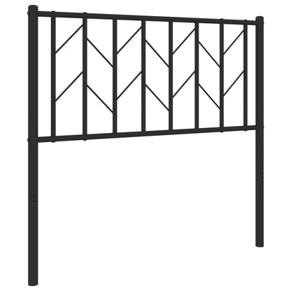 Hoofdbord Metaal 90 cm Zwart