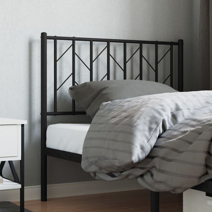 Hoofdbord Metaal 90 cm Zwart
