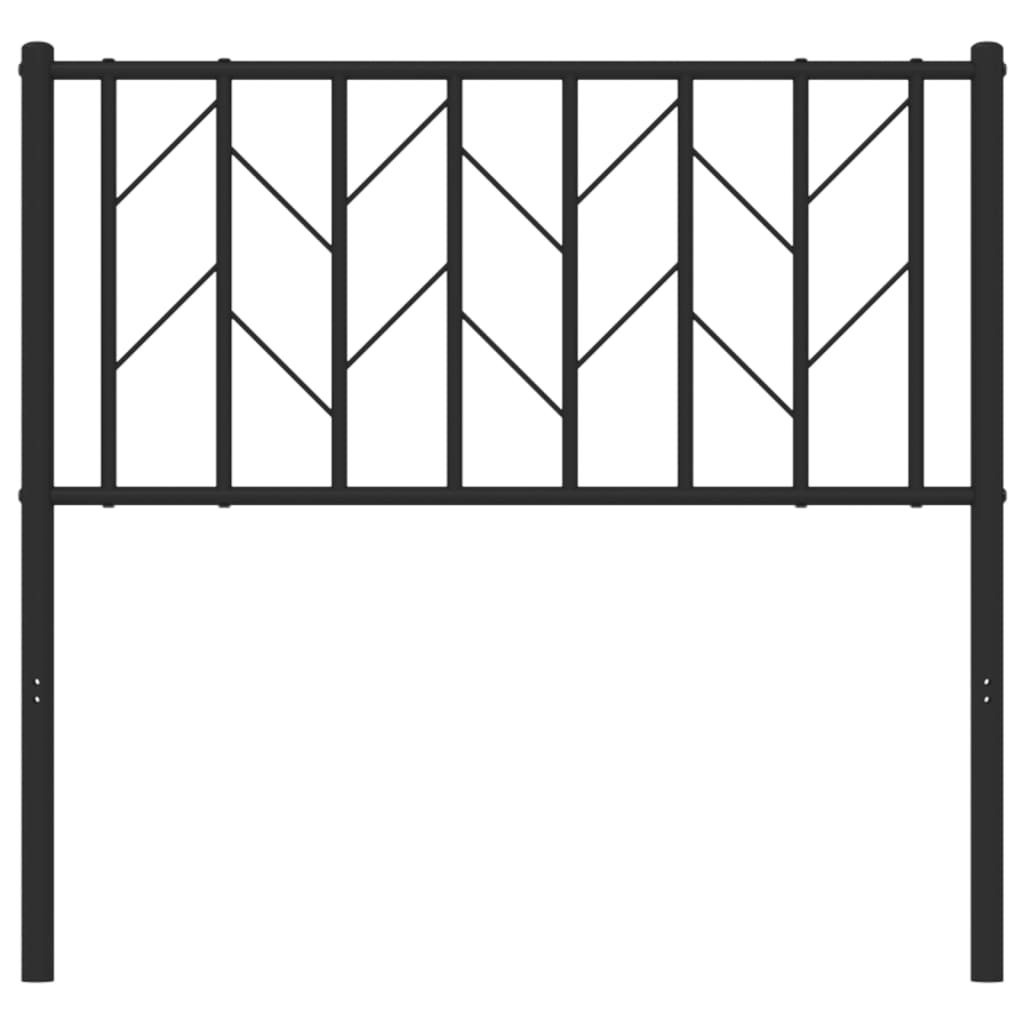Hoofdbord Metaal 90 cm Zwart