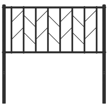 Hoofdbord Metaal 90 cm Zwart