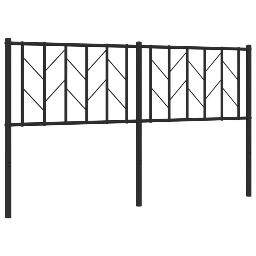 Hoofdbord Metaal 150 cm Zwart