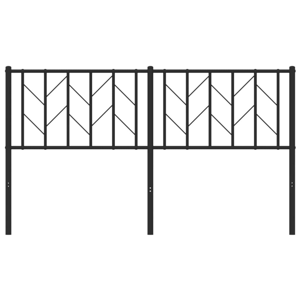 Hoofdbord Metaal 150 cm Zwart