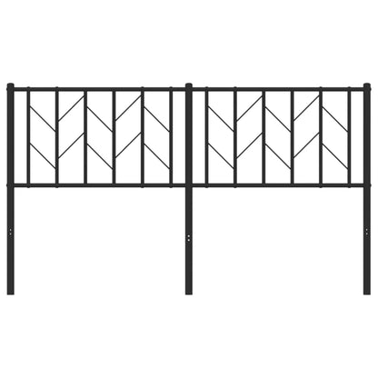 Hoofdbord Metaal 150 cm Zwart
