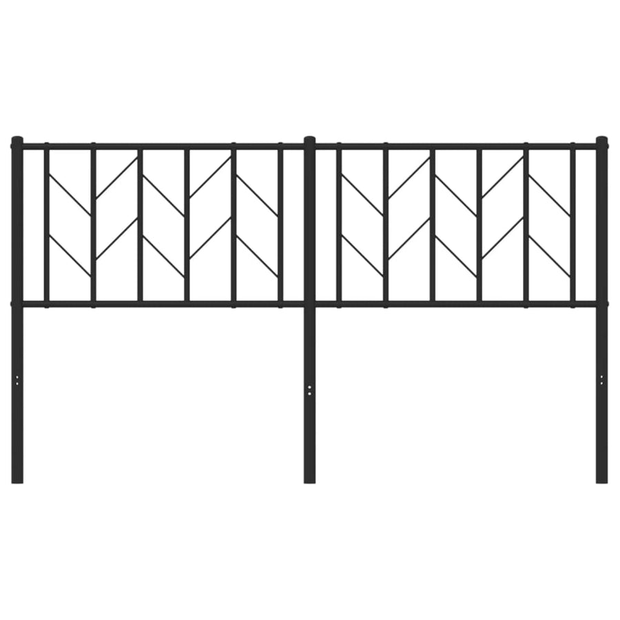 Hoofdbord Metaal 150 cm Zwart