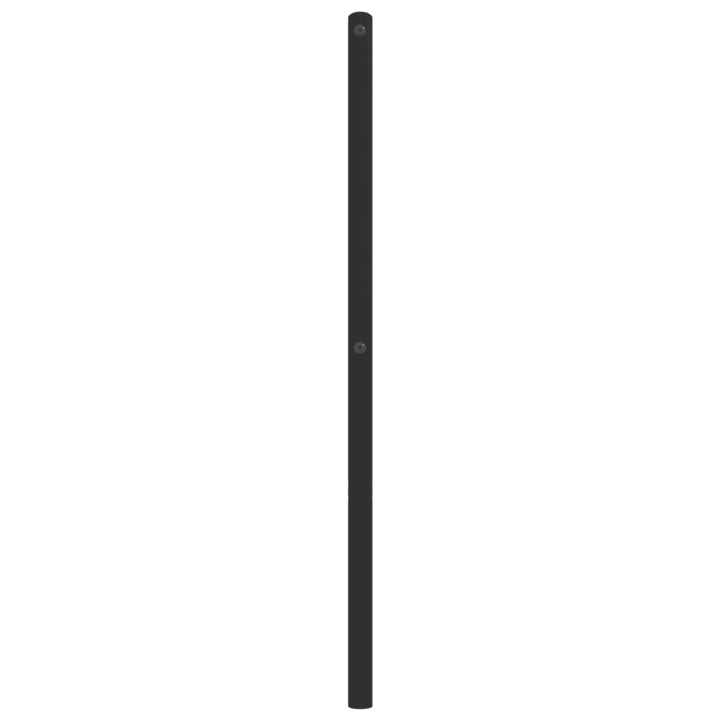 Hoofdbord Metaal 150 cm Zwart