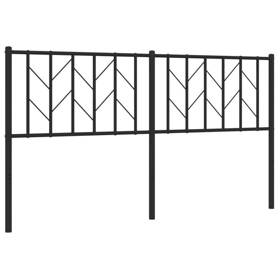 Hoofdbord Metaal 160 cm Zwart