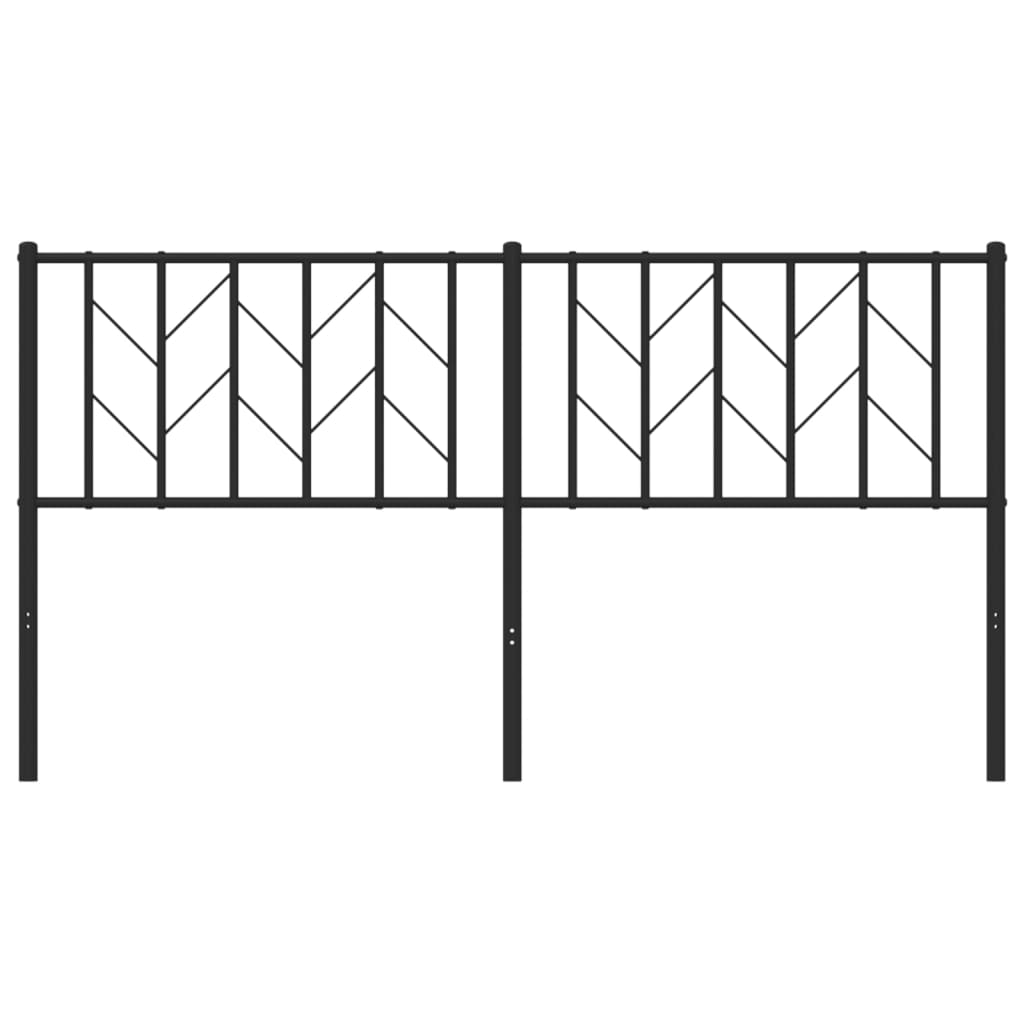 Hoofdbord Metaal 160 cm Zwart