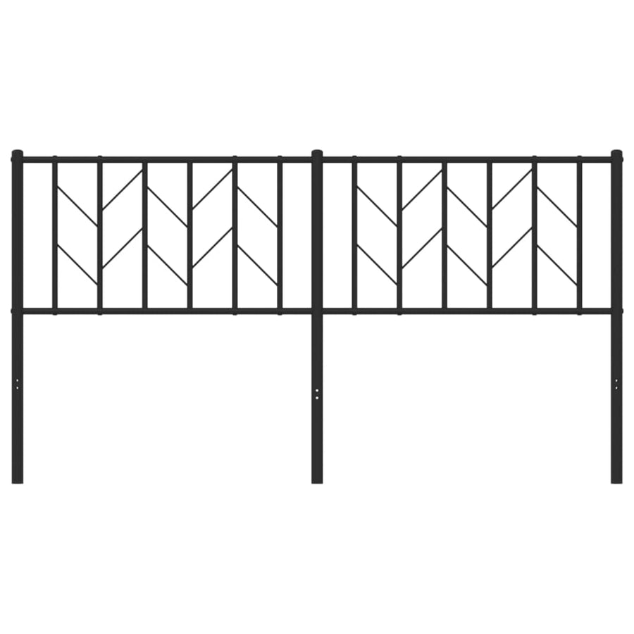 Hoofdbord Metaal 160 cm Zwart