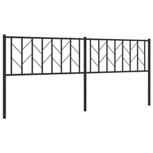 Hoofdbord Metaal 200 cm Zwart