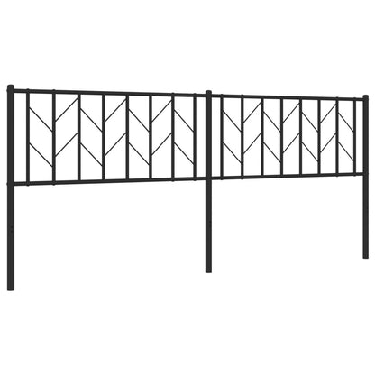 Hoofdbord Metaal 200 cm Zwart