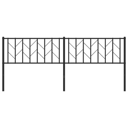 Hoofdbord Metaal 200 cm Zwart